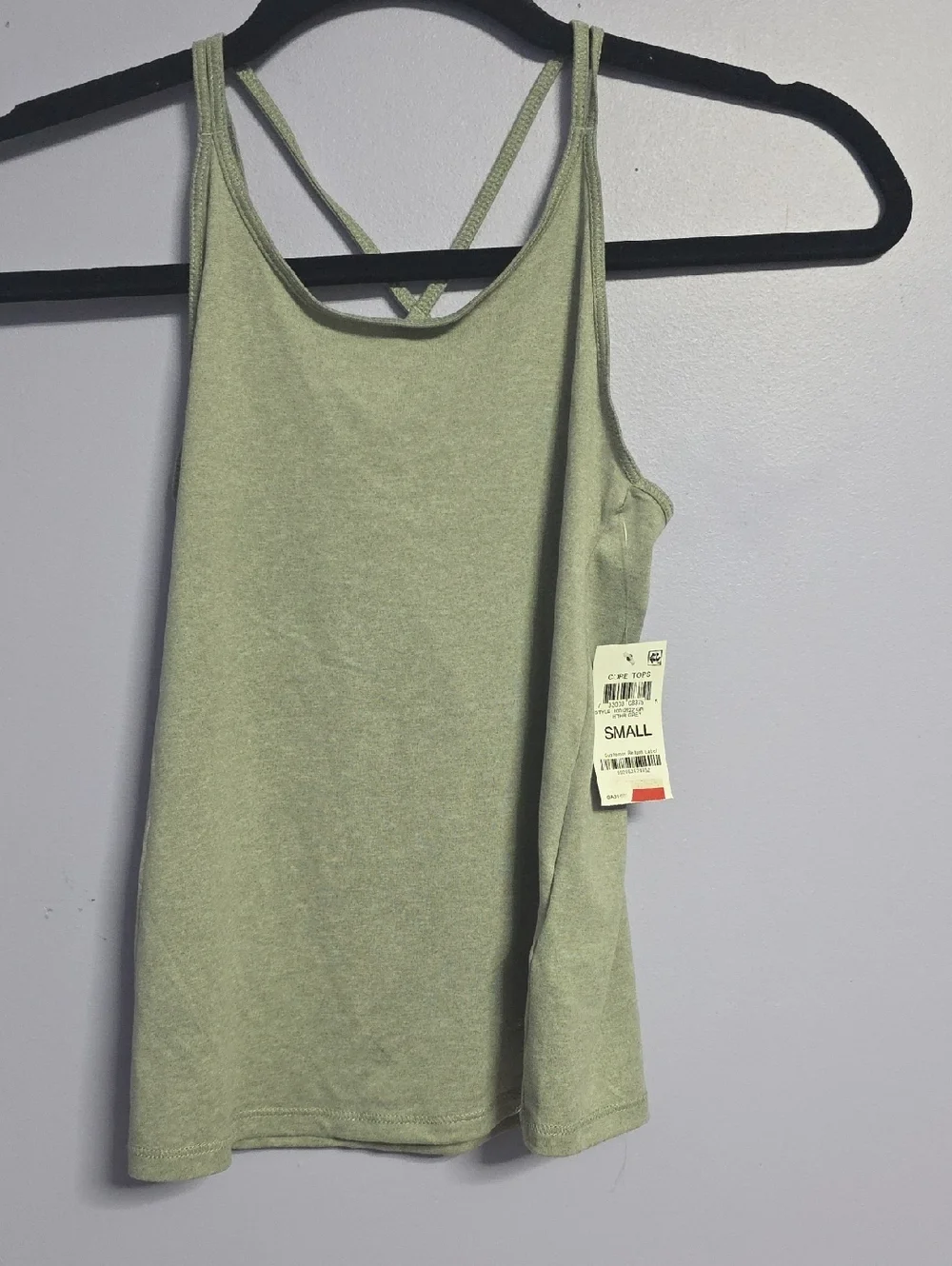 Ideology Girls Gray Crisscross Back Tank Top